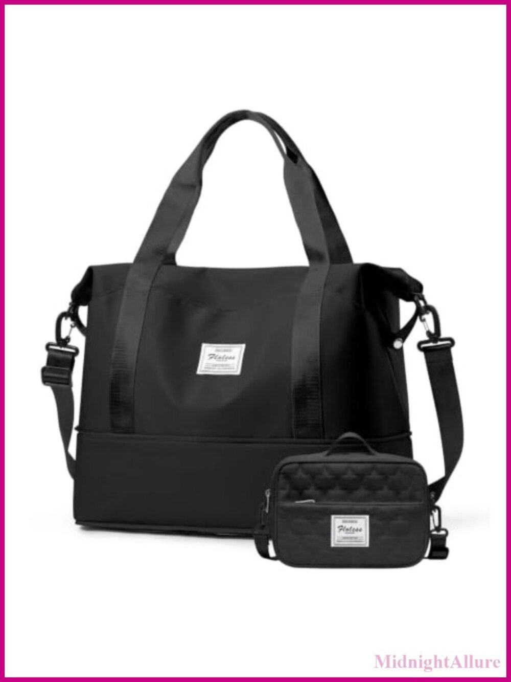 Waterproof Expandable Travel Duffel Tote with Trolley Sleeve